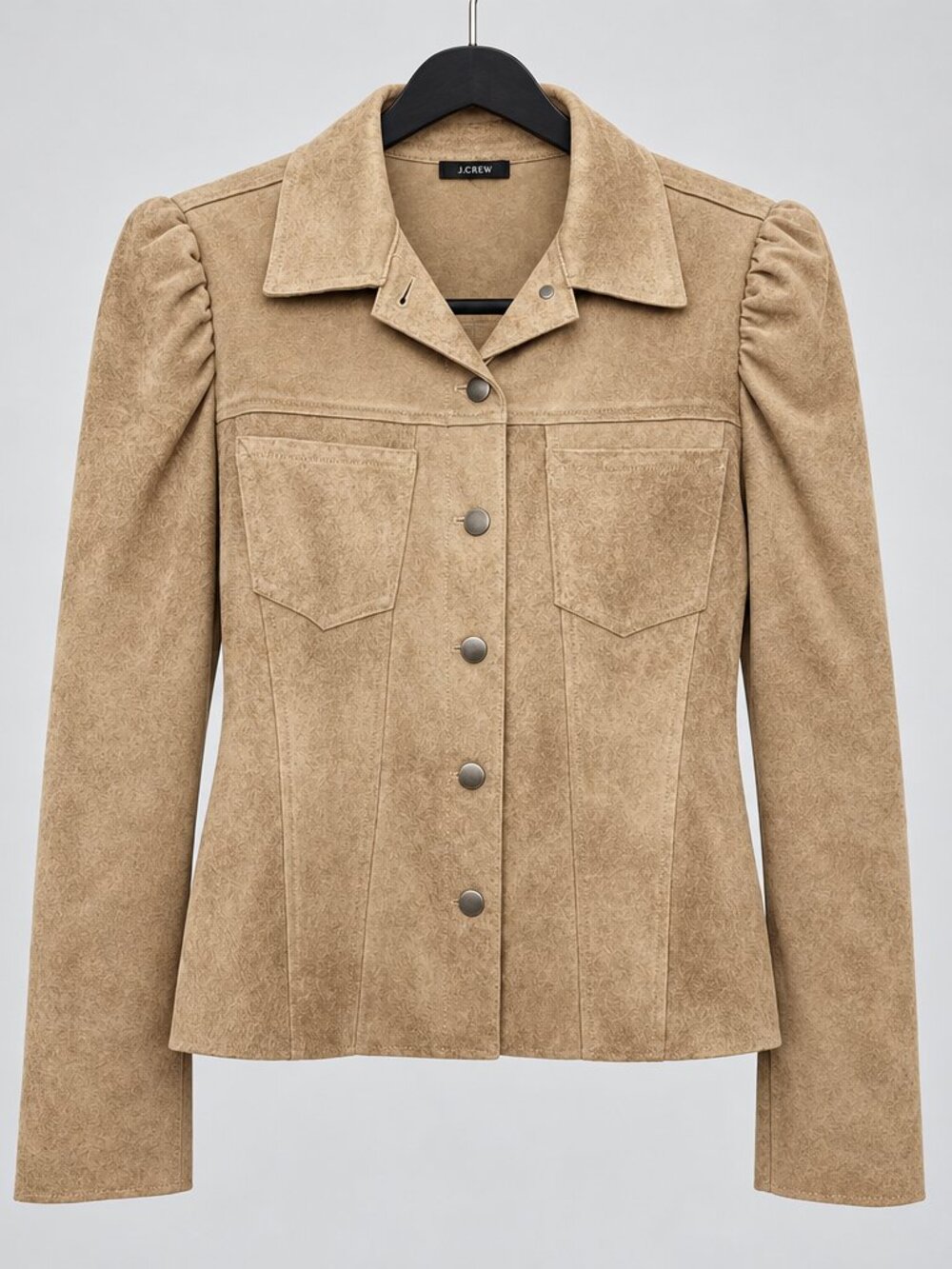 Drew Faux Tan Suede Button Up Jacket Size M